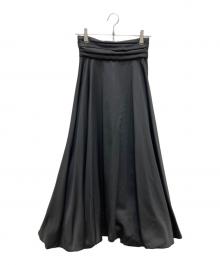 L'AUBE BLANC（ローブ ブラン）の古着「Waist Drape Balloon skirt」｜ブラック