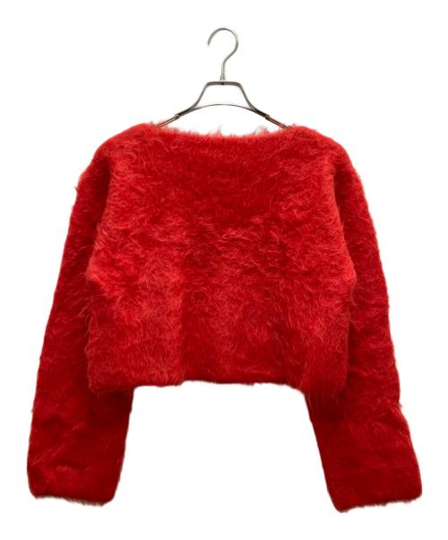 anuans（アニュアンス）anuans (アニュアンス) スーリーアルパカショートニットプルオーバー レッド サイズ:FREEの古着・服飾アイテム