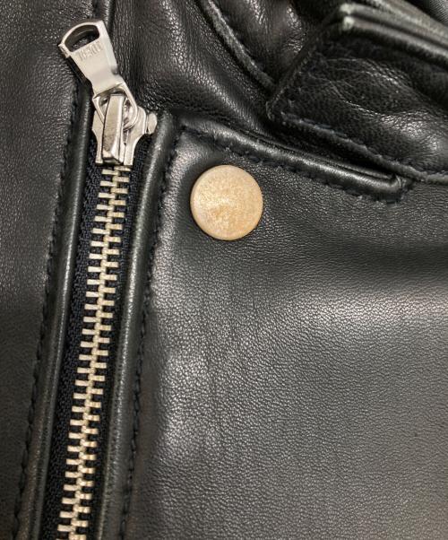 BEAUTY&YOUTH（ビューティーアンドユース）BEAUTY&YOUTH (ビューティーアンドユース) シープ セミダブル ライダースジャケット ブラック サイズ:Mの古着・服飾アイテム