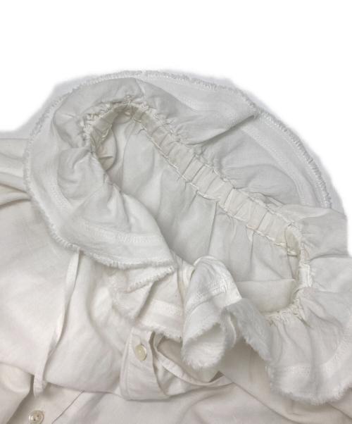 nest Robe（ネストローブ）nest Robe (ネストローブ) コットンリネンダンガリーフリルシャツ ホワイト サイズ:Fの古着・服飾アイテム