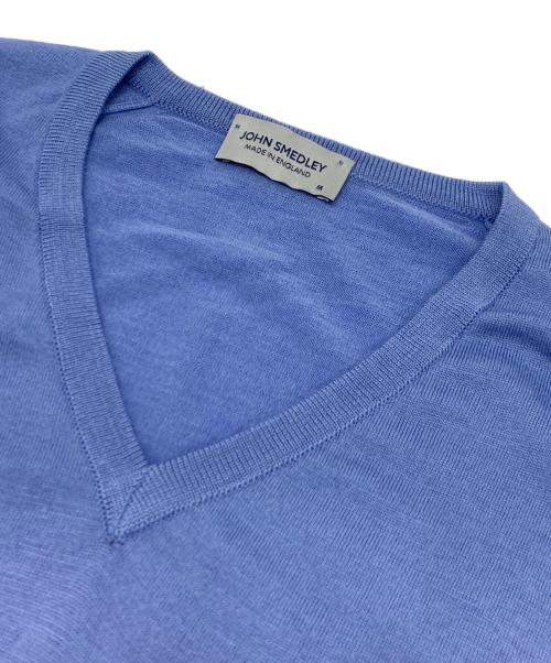 JOHN SMEDLEY（ジョンスメドレー）JOHN SMEDLEY (ジョンスメドレー) Vネックニット ブルー サイズ:Mの古着・服飾アイテム