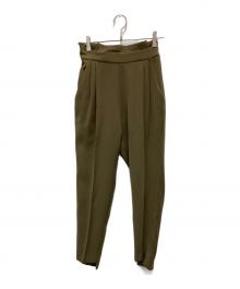 FEMMENT（ファモン）の古着「フロントタックパンツ」｜カーキ