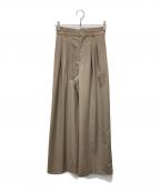 anuansアニュアンス）の古着「2wayマーベルトワイドパンツ」｜ベージュ