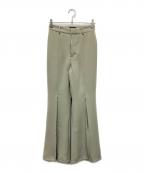 anuansアニュアンス）の古着「ダブルクロスボックスタックパンツ」｜ベージュ