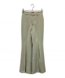 anuans（アニュアンス）の古着「ダブルクロスボックスタックパンツ」｜ベージュ