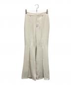 anuansアニュアンス）の古着「ダブルクロスボックスタックパンツ」｜アイボリー