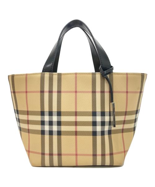 BURBERRY（バーバリー）BURBERRY (バーバリー) ハンドバッグ ベージュの古着・服飾アイテム