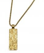 Christian Diorクリスチャン ディオール）の古着「トロッター プレート ネックレス」｜ゴールド