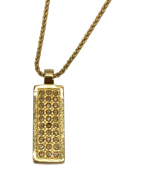 Christian Dior（クリスチャン ディオール）Christian Dior (クリスチャン ディオール) トロッター プレート ネックレス ゴールドの古着・服飾アイテム