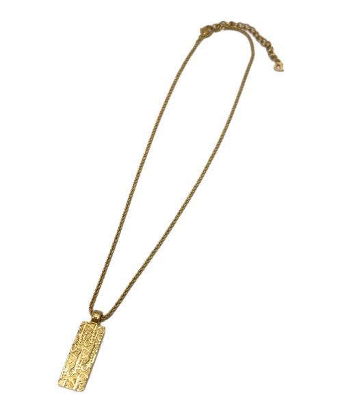 Christian Dior（クリスチャン ディオール）Christian Dior (クリスチャン ディオール) トロッター プレート ネックレス ゴールドの古着・服飾アイテム