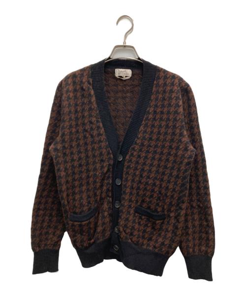 HERMES（エルメス）HERMES (エルメス) ハウンドトゥースカーディガン ブラウン サイズ:Sの古着・服飾アイテム