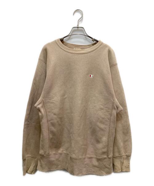 Champion REVERSE WEAVE（チャンピオン リバース ウィーブ）Champion REVERSE WEAVE (チャンピオン リバース ウィーブ) クルーネックスウェット ベージュ サイズ:Lの古着・服飾アイテム