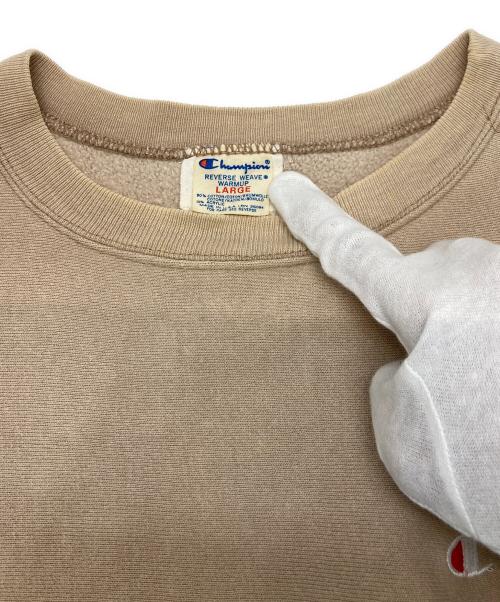 Champion REVERSE WEAVE（チャンピオン リバース ウィーブ）Champion REVERSE WEAVE (チャンピオン リバース ウィーブ) クルーネックスウェット ベージュ サイズ:Lの古着・服飾アイテム