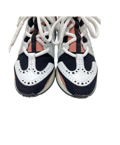 HERMES（エルメス）HERMES (エルメス) アクション バイカラーニット ハイライズスニーカー ピンク サイズ:36の古着・服飾アイテム