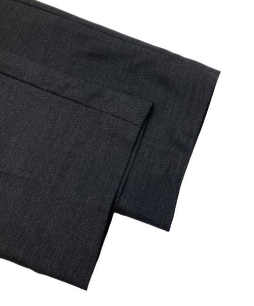 EGRETIQUE（イグレティーク）EGRETIQUE (イグレティーク) ウール サージ インドローコード シャーリング テーパードパンツ グレー サイズ:Lの古着・服飾アイテム