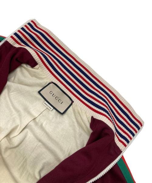 GUCCI（グッチ）GUCCI (グッチ) ジャージージャケット ベージュ×ボルドー サイズ:XXXSの古着・服飾アイテム