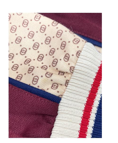 GUCCI（グッチ）GUCCI (グッチ) ジャージージャケット ベージュ×ボルドー サイズ:XXXSの古着・服飾アイテム