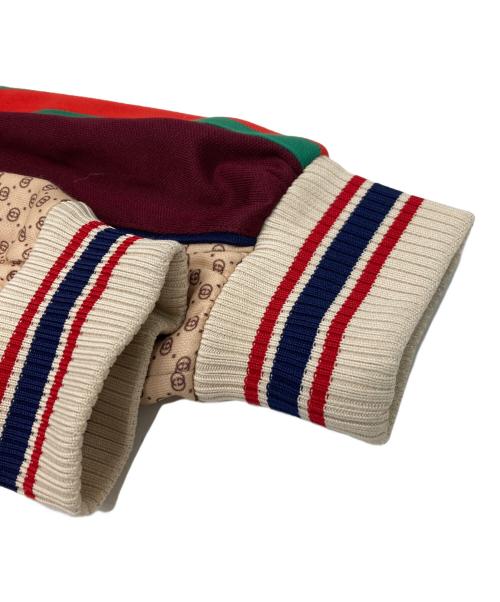 GUCCI（グッチ）GUCCI (グッチ) ジャージージャケット ベージュ×ボルドー サイズ:XXXSの古着・服飾アイテム