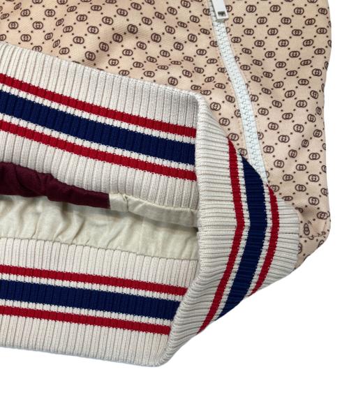 GUCCI（グッチ）GUCCI (グッチ) ジャージージャケット ベージュ×ボルドー サイズ:XXXSの古着・服飾アイテム