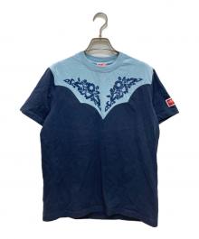 KENZO（ケンゾー）の古着「ウエスタンフラワーTシャツ」｜ネイビー×ブルー