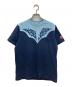 KENZO（ケンゾー）の古着「ウエスタンフラワーTシャツ」｜ネイビー×ブルー