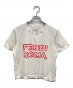 FENDIフェンディ）の古着「ロゴカットソー」｜アイボリー