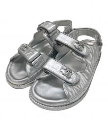 CHANEL（シャネル）の古着「フットベットサンダル」｜シルバー