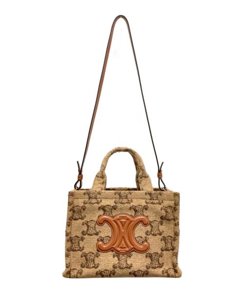 CELINE（セリーヌ）CELINE (セリーヌ) スモール カバ タイス トリオンフテキスタイル ブラウンの古着・服飾アイテム