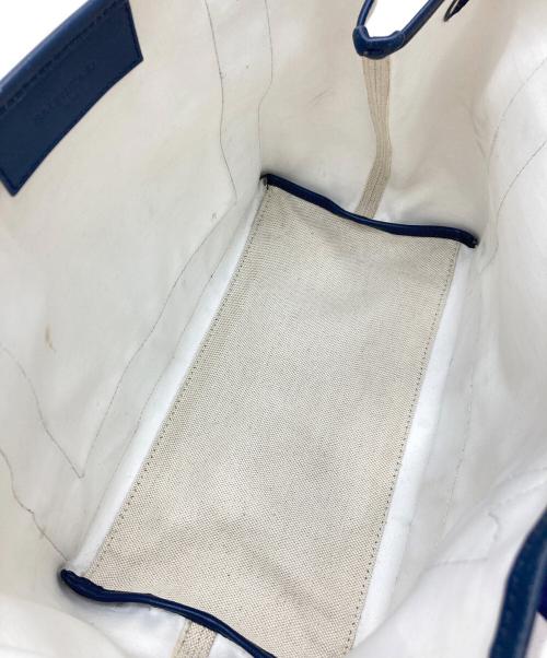 BALENCIAGA（バレンシアガ）BALENCIAGA (バレンシアガ) ネイビー カバ Sキャンバス トートバッグ ネイビーの古着・服飾アイテム