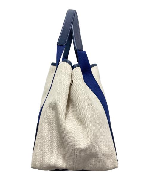 BALENCIAGA（バレンシアガ）BALENCIAGA (バレンシアガ) ネイビー カバ Sキャンバス トートバッグ ネイビーの古着・服飾アイテム