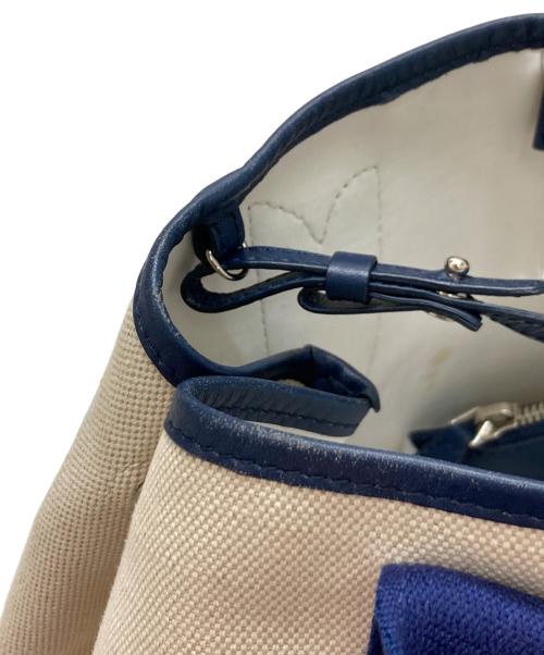 BALENCIAGA（バレンシアガ）BALENCIAGA (バレンシアガ) ネイビー カバ Sキャンバス トートバッグ ネイビーの古着・服飾アイテム