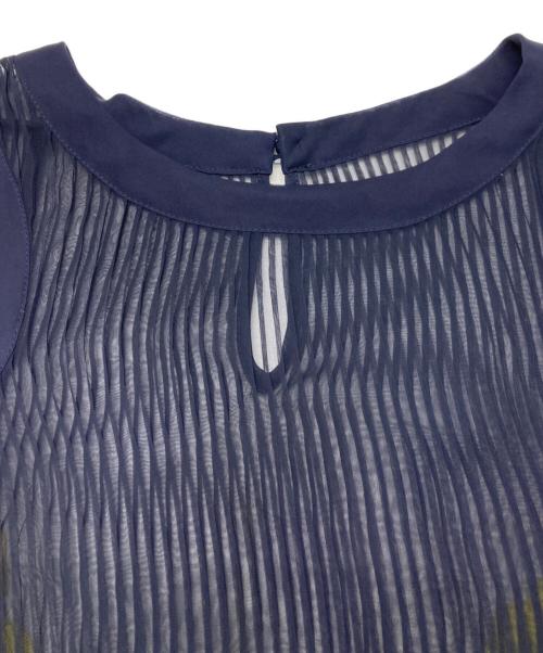 sacai（サカイ）sacai (サカイ) ノースリーブブラウス ネイビー サイズ:1の古着・服飾アイテム