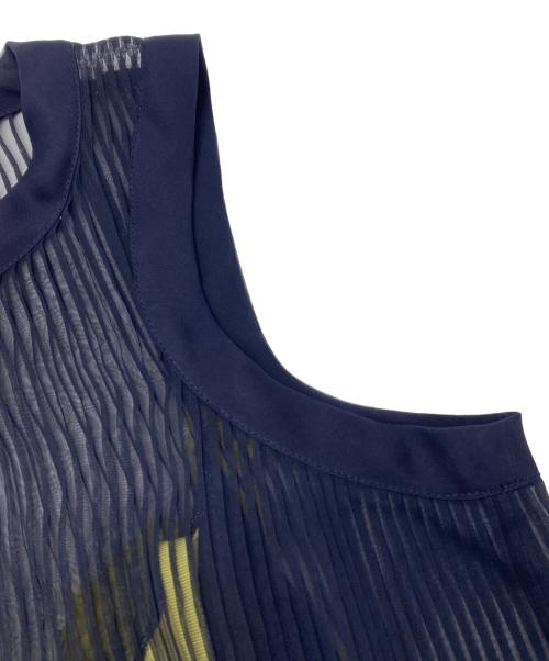 sacai（サカイ）sacai (サカイ) ノースリーブブラウス ネイビー サイズ:1の古着・服飾アイテム