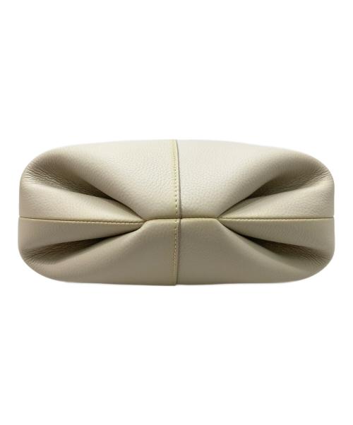 POLENE（ポレーヌ）POLENE (ポレーヌ) BERI フルグレインテクスチャードカーフレザーショルダーバッグ ホワイトの古着・服飾アイテム