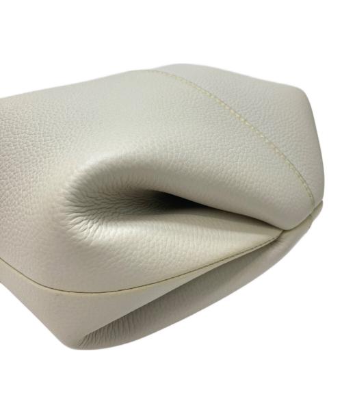 POLENE（ポレーヌ）POLENE (ポレーヌ) BERI フルグレインテクスチャードカーフレザーショルダーバッグ ホワイトの古着・服飾アイテム