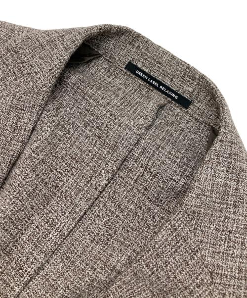 green label relaxing（グリーンレーベルリラクシング）green label relaxing (グリーンレーベルリラクシング) コットンリネンブークレ2BRGジャケット ブラウン サイズ:50の古着・服飾アイテム