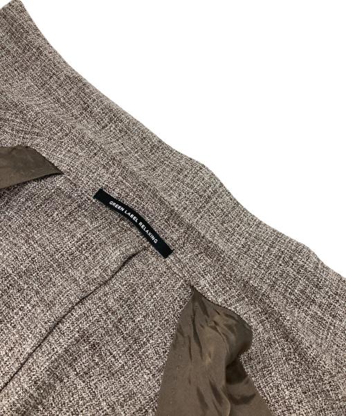 green label relaxing（グリーンレーベルリラクシング）green label relaxing (グリーンレーベルリラクシング) コットンリネンブークレ2BRGジャケット ブラウン サイズ:50の古着・服飾アイテム