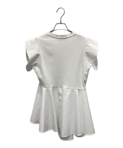 Adam et Rope（アダム エ ロペ）Adam et Rope (アダム エ ロペ) フリルペプラムカットソー ホワイト サイズ:Freeの古着・服飾アイテム