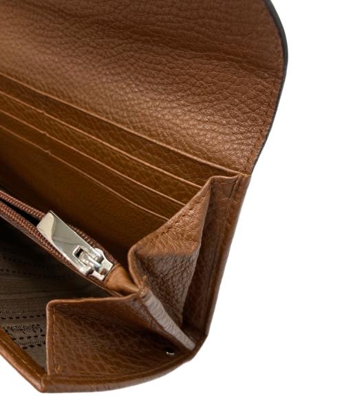 Salvatore Ferragamo（サルヴァトーレ フェラガモ）Salvatore Ferragamo (サルヴァトーレ フェラガモ) ガンチーニターンロックロングウォレット ブラウンの古着・服飾アイテム