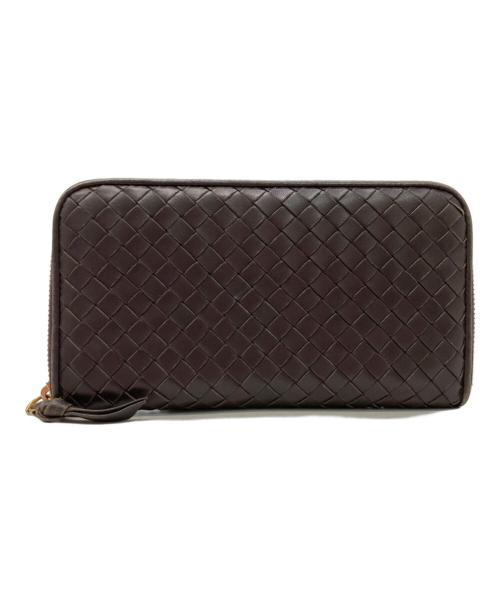 BOTTEGA VENETA（ボッテガベネタ）BOTTEGA VENETA (ボッテガベネタ) イントレチャートウォレット ブラウンの古着・服飾アイテム