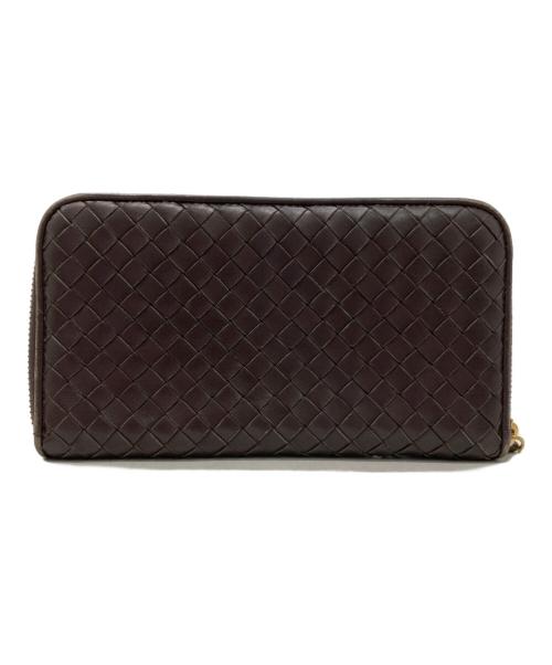 BOTTEGA VENETA（ボッテガベネタ）BOTTEGA VENETA (ボッテガベネタ) イントレチャートウォレット ブラウンの古着・服飾アイテム