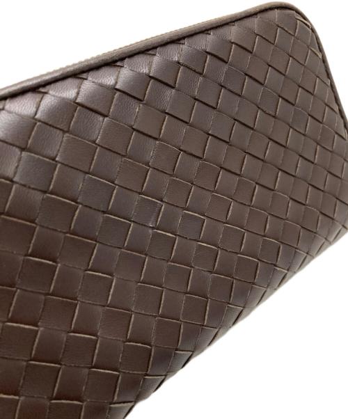BOTTEGA VENETA（ボッテガベネタ）BOTTEGA VENETA (ボッテガベネタ) イントレチャートウォレット ブラウンの古着・服飾アイテム