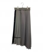 UNITED TOKYOユナイテッドトーキョー）の古着「インバランスラインプリーツスカート」｜グレー