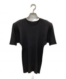 ISSEY MIYAKE（イッセイミヤケ）の古着「PRESSED FLORA PLEATS SOLID」｜ブラック