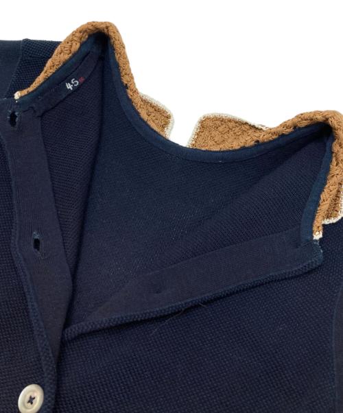 45R（フォーティファイブ・アール）45R (フォーティファイブ・アール) ノースリーブ鹿の子ポロシャツ インディゴ サイズ:2の古着・服飾アイテム