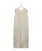 machattマチャット）の古着「プリーツロングドレス」｜ホワイト