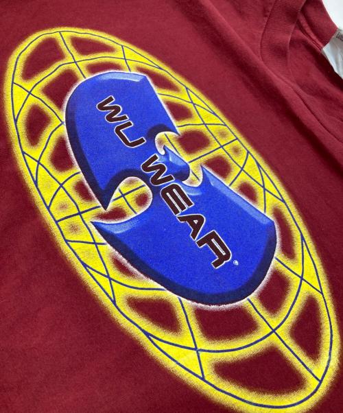 WU WEAR（ウーウェアー）WU WEAR (ウーウェアー) ロングスリーブカットソー レッド サイズ:不明(実寸参照)の古着・服飾アイテム