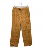 ISSEY MIYAKE DESIGN STUDIOイッセイミヤケ）の古着「リネンパンツ」｜オレンジ