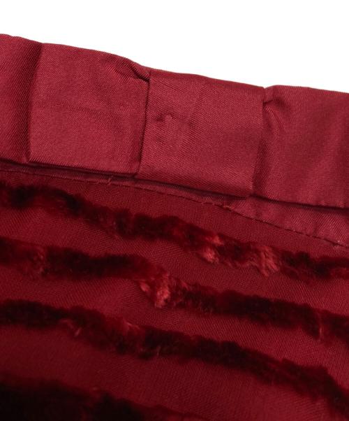 LOUIS VUITTON（ルイ ヴィトン）LOUIS VUITTON (ルイ ヴィトン) ベロアスカート レッド サイズ:36の古着・服飾アイテム