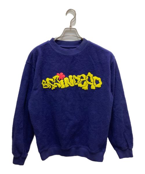 BRAIN DEAD（ブレインデッド）BRAIN DEAD (ブレインデッド) SLIME REVERSE FLEECE CREWNECK ネイビー サイズ:Sの古着・服飾アイテム